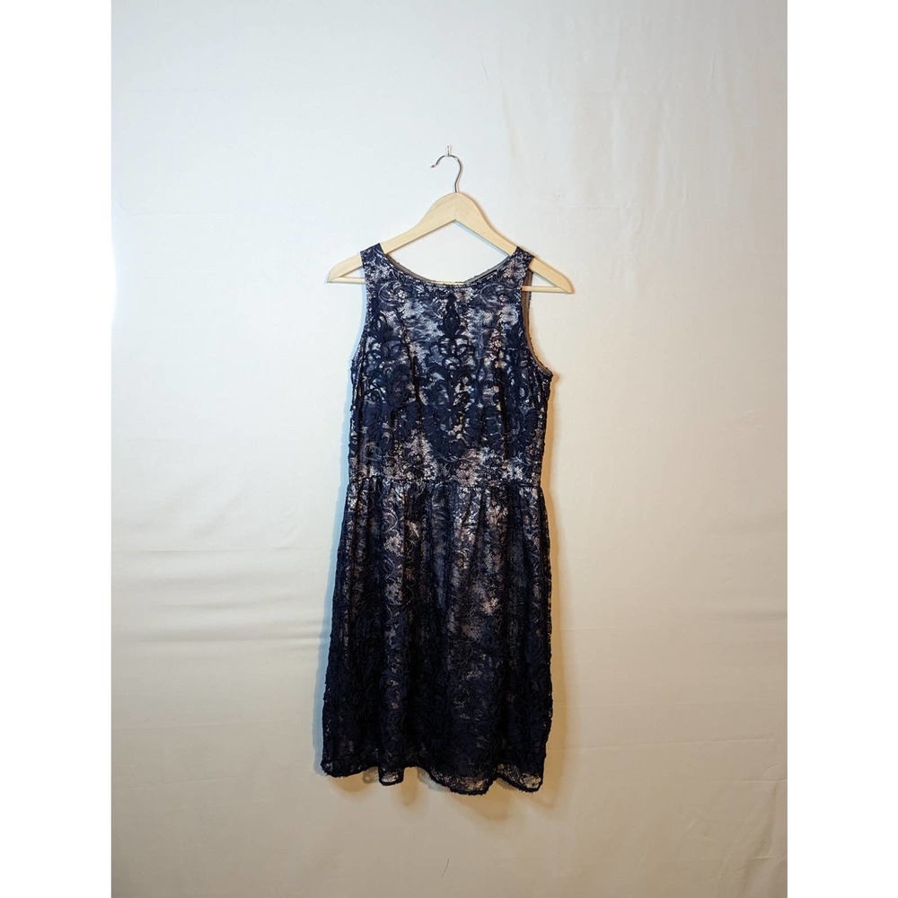 Dress Barn Navy Lace Midi Dress